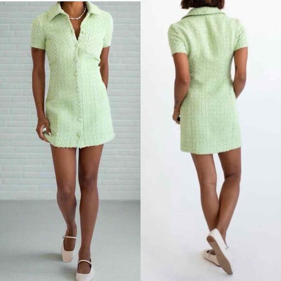 Rumored Notting Hill Tennis Tweed Mini Dress Size US 8 - Picture 11 of 12